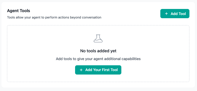 Agent tools interface